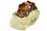 Red & Tan Vanadinite Crystal Cluster On Matrix - Morocco #116754-1